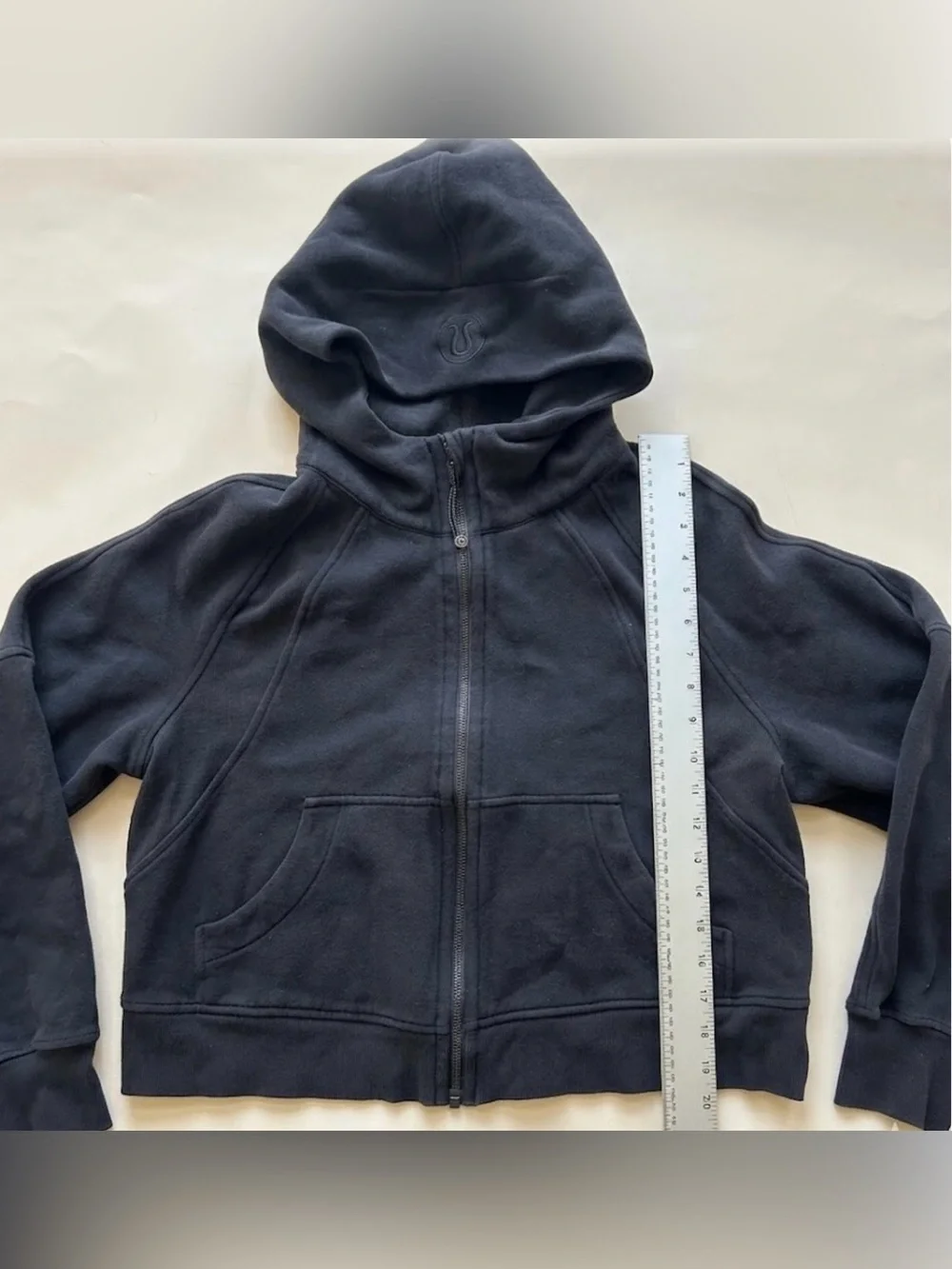 lululemon athletica Black Zip-Up Hooded Jacket size M/L